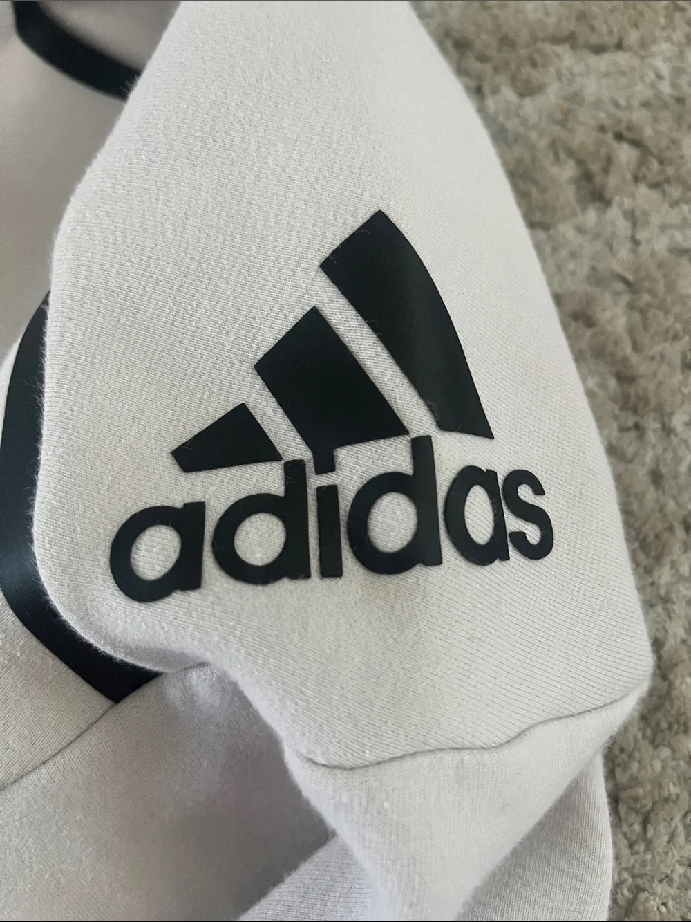 adidas ZNE Gray Full-Zip Up Hooded Jacket Sweatshirt Large